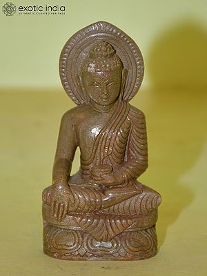 5" Lord Buddha Statue - Bhumisparsha Mudra | Hand Carved in Orissa Stone | Exquisite indian art