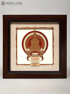 8" Kathakali Wood Art Frame | Wall Hanging | Home Decor