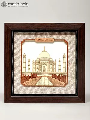 8" Taj Mahal | Wood Carved Frame | Wall Hanging | Home Decor