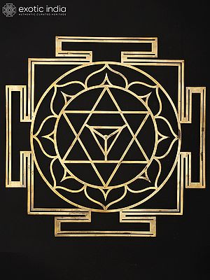 15" Dhumavati Yantra - for Mental Strength, Health and Prosperity | Brass Yantra | Wall Hanging