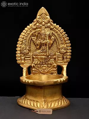 Brass Goddess Rajarajeshwari Vilakku Diya