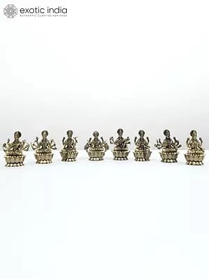 3" Small Superfine Ashtalakshmi Set | Brass Statues