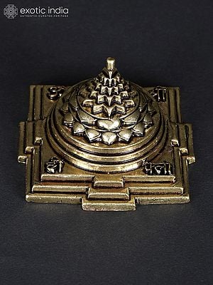 3" Superfine Shri Yantra | Brass Statue