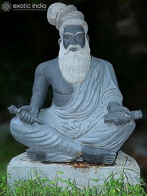 68" Large Saint Thiruvalluvar Idol | Hand Carved | Granite Stone Statue