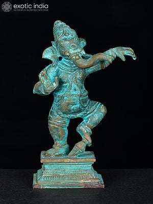 3" Small Dancing Lord Ganesha Bronze Statue