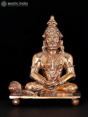 3" Small Ram Bhakta Hanuman | Bronze Statue