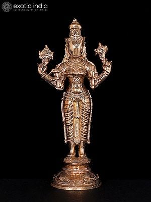 5" Small Standing Lord Varaha - Third Avatara of Lord Vishnu | Bronze Statue