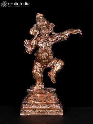 3" Small Dancing Lord Ganesha | Bronze Statue