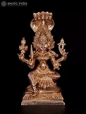 3" Small Goddess Mariamman | Bronze Statue