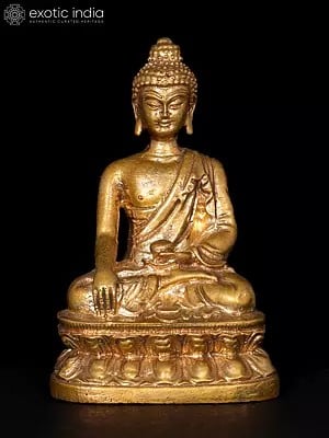 3" Small Bhumi-Sparsha Buddha | Bronze Statue