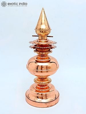 Gopura Temple Kalash in Copper | Available in Different Sizes