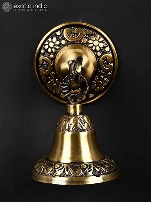 3" Small Wall Hanging Bell in Brass