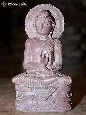 8" Lord Buddha Sitting in Meditation Pose | Orissa Stone Statue | Exquisite Handmade Indian Art