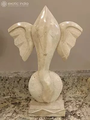39" Lord Ganesha - Bappa | Abstract Art Sculpture | Marble | Exquisite Indian Art