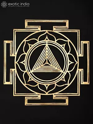15" Mahakali Yantra - Provides A Shield Against Evil Forces, Black Magic and Negative Energies | Brass Yantra | Wall Hanging
