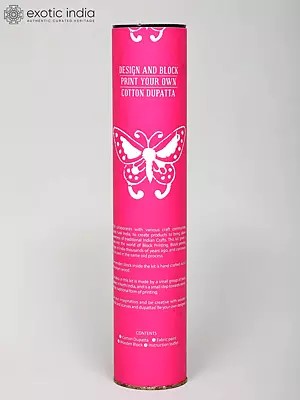 Design & Print Your Own Cotton Dupatta | Diy Block Butterfly Printing Kit