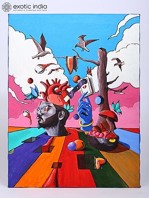 Life Moving Towards Darkness | Acrylic on Canvas | Handmade Painting