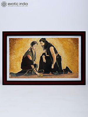 Couple of Royal Soldiers | Watercolor on Paper | Handmade Painting | With Frame