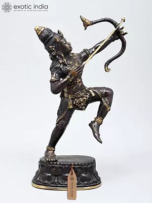 14" Lord Rama The Archer | Brass Statue