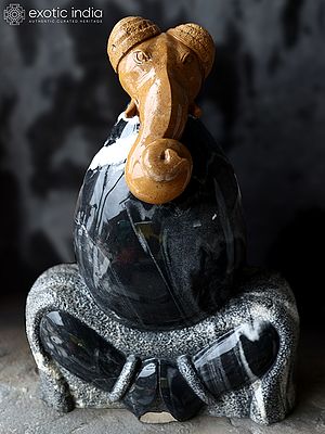 25" Sitting Lord Ganesha | Modern Art Marble Statue | Exquisite Indian Art