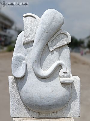 47" Blessing Lord Ganesha | Modern Art Stone Statue | Exquisite Indian Art