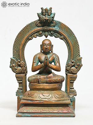 6" Small Guru Ramanujacharya | Madhuchista Vidhana (Lost-Wax) | Panchaloha Bronze from Swamimalai