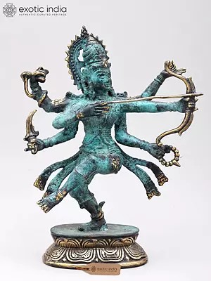 10" Pinak-Dhara Shiva | Brass Statue