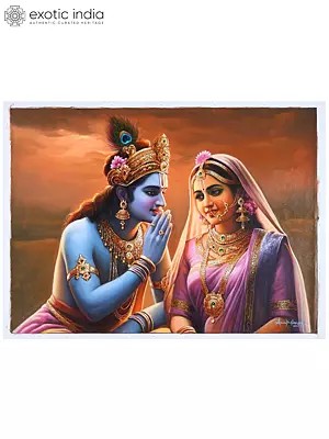 Rahasi Samvidam: A Divine Dialogue (Oil on Canvas)