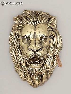 4" Small The Roaring Lion Head - Wall Hanging | Brass Statue | Home Decor