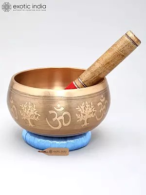6" Tibetan Singing Bowl with Aum (Om) Engravings | Handmade | Made in India