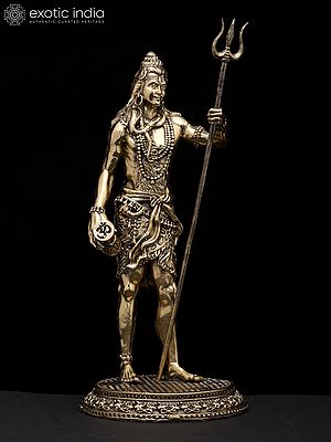 Superfine Standing Lord Shiva | Brass Statue