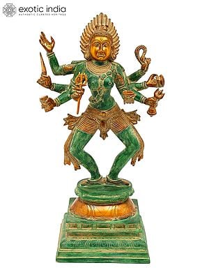 23" Eight Armed Goddess Kali | Brass Statue