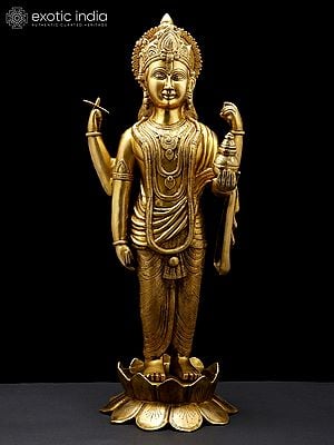 30" Large Lord Dhanvantari - The Physician of The Devas | Brass Statue