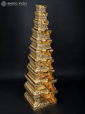 56" Large Set of 10 Abhishek Patras in Brass