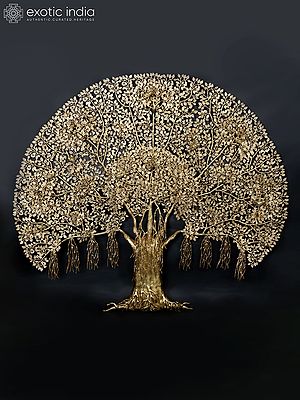 80" Super Large Brass Tree of Life with Chirping Birds