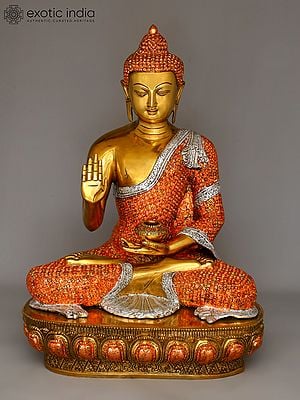 21" Superfine Blessing Lord Buddha | Brass Statue