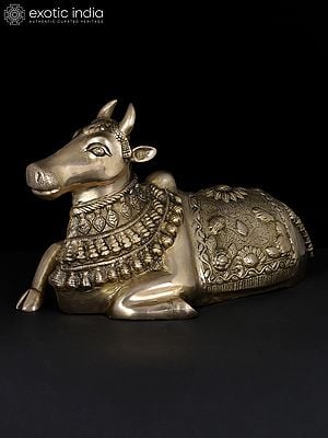 20" Nandi (The Vehicle of Lord Shiva) In Brass | Handmade | Made In India