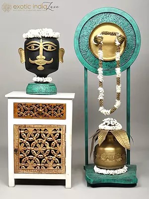 59" Divine Wedding of Lord Shiva and Shakti | Brass Sculpture | Made in India