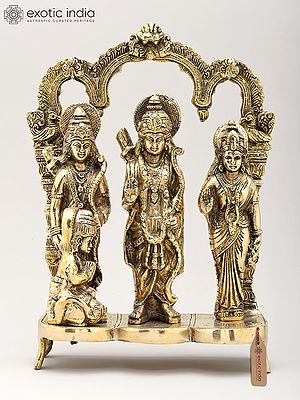 11" Shri Ram Darbar with Kirtimukha Arch | Brass Statue