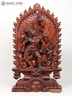 31" Ganga Avataran: Lord Shiva and The Descent of River Goddess Ganga | Exquisite Wooden Artwork