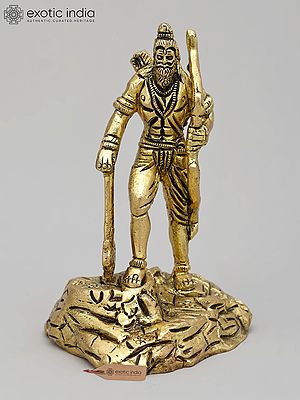 4" Small Lord Parashuram - Sixth Incarnation of Lord Vishnu | Brass Statue