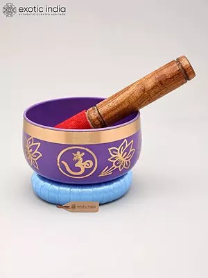 4" Violet Color Sahasrara or Crown Chakra Tibetan Singing Bowl