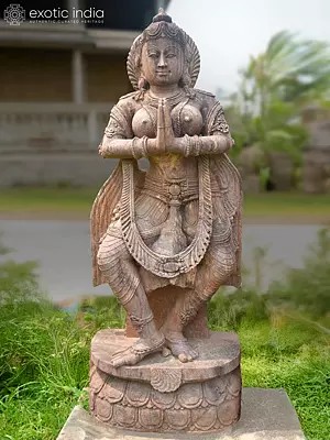 73" Dancing Lady | Sandstone Statue | Exquisite Handmade Indian Art