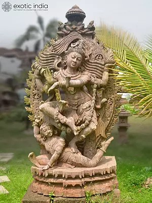 92" Lord Nataraja | Sandstone Statue | Exquisite Handmade Indian Art