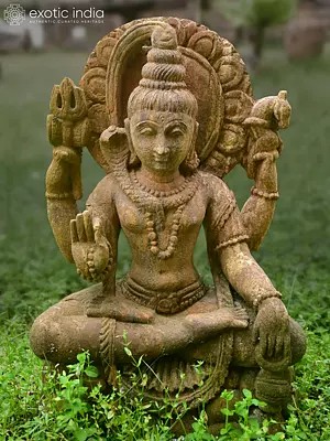 20" Lord Shiva | Sandstone Statue | Exquisite Handmade Indian Art