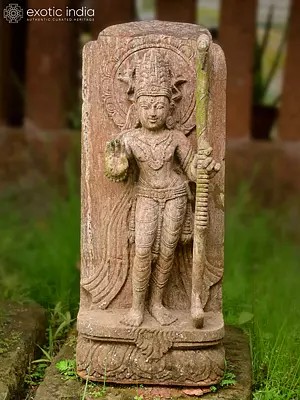 25" Lord Rama | Sandstone Statue | Exquisite Handmade Indian Art