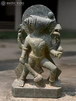 23" Lord Varaha | Orissa Stone Statue | Exquisite Handmade Indian Art