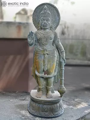 28" Blessing Lord Ganesha | Sandstone Statue | Exquisite Handmade Indian Art