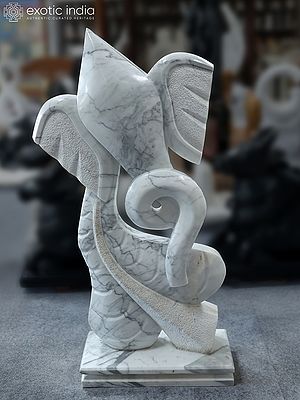 51" Lord Ganesha | Abstract Modern Art | Marble Statue | Exquisite Indian Art
