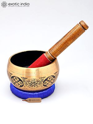 4" Tibetan Buddhist Singing Bowl with Cushion and Mallet